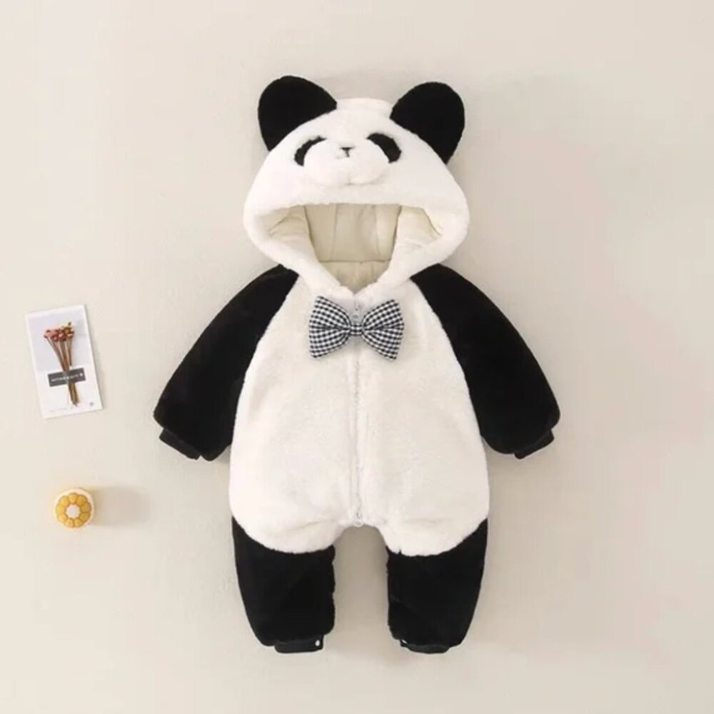 Baby New Born Fleece Panda One-Piece